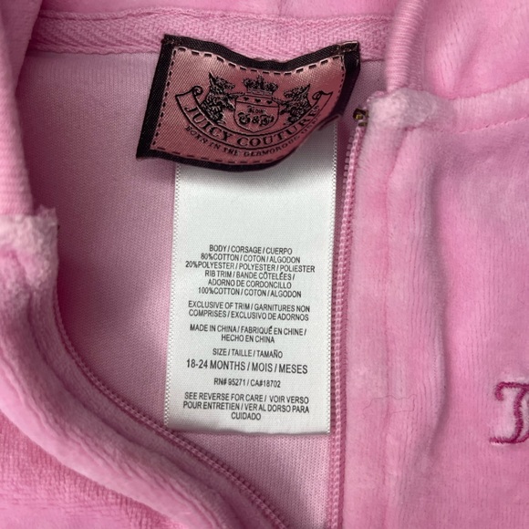 Juicy Couture Pink baby Jacket - Picture 2 of 3